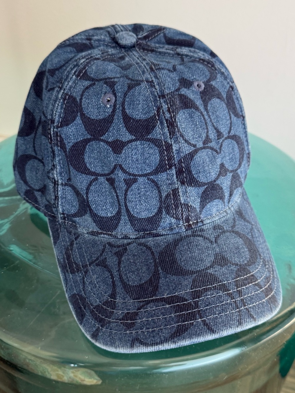 Coach MEN’S Navy Signature Denim Baseball Hat